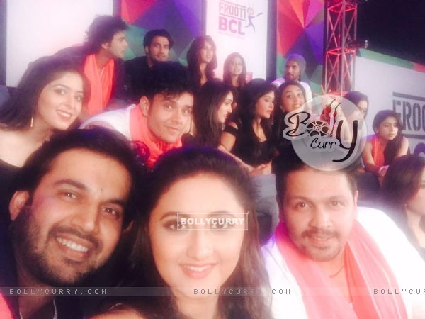Ajay Chaudhary and Rashami Desai at the Curtain Raiser Shoot