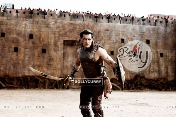 Salman Khan with sword and shield