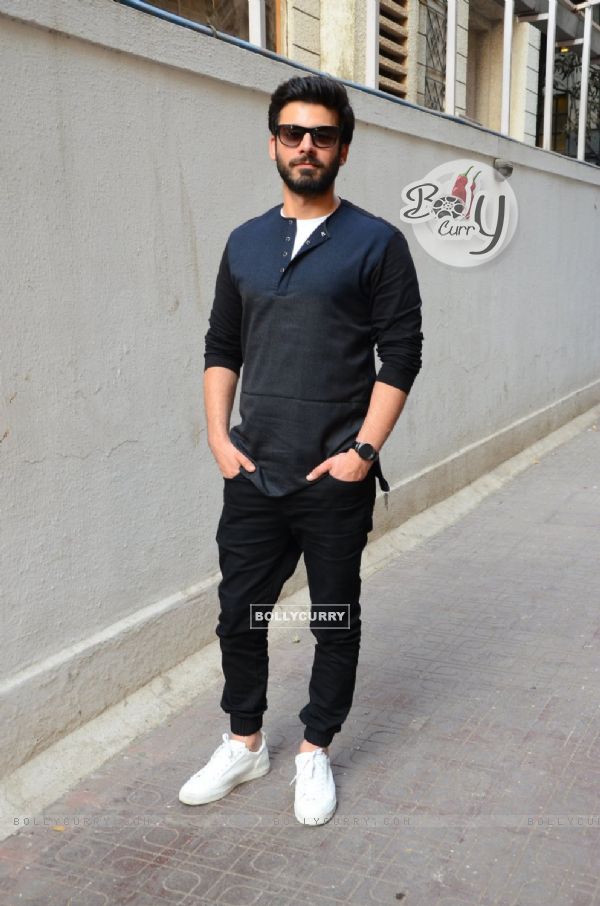 Fawad Khan for Kapoor & Sons promotions at Johar's office (398681)
