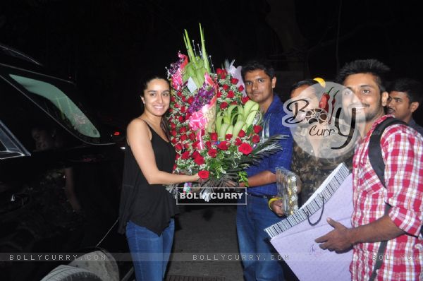 Shraddha Kapoor Snapped on her Birthday with her Fans