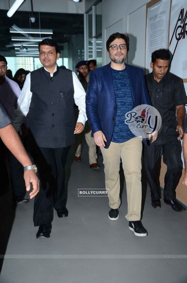 CM Devendra Fadnavis with Goldie Behl at Sonali Bendre's Book Launch