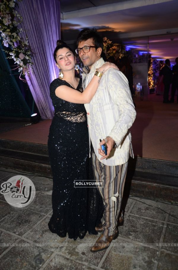 Javed Jaffrey and Kainaat Arora at Kresha Bajaj's Wedding