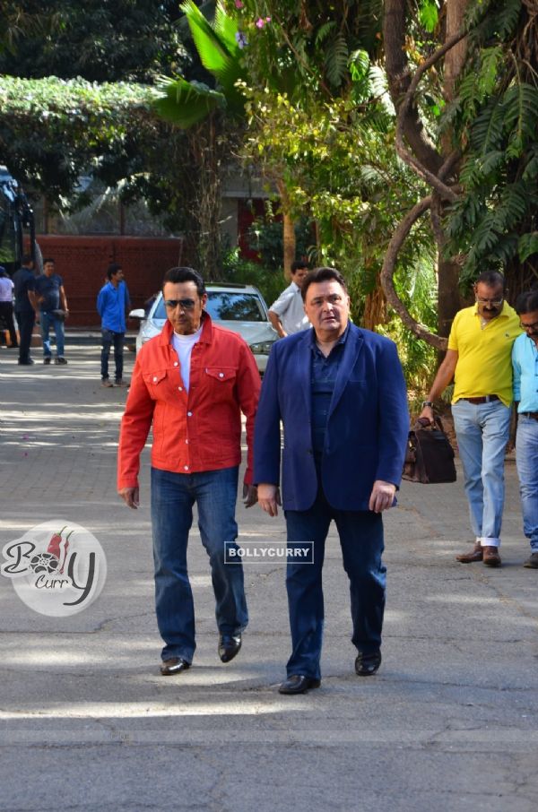 Rishi Kapoor and Gulshan Grover for Kapoor & Sons Promotion at Mehboob Studio