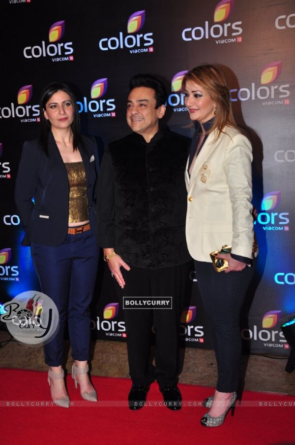 Adnan Sami with Wife at Colors TV's Red Carpet Event