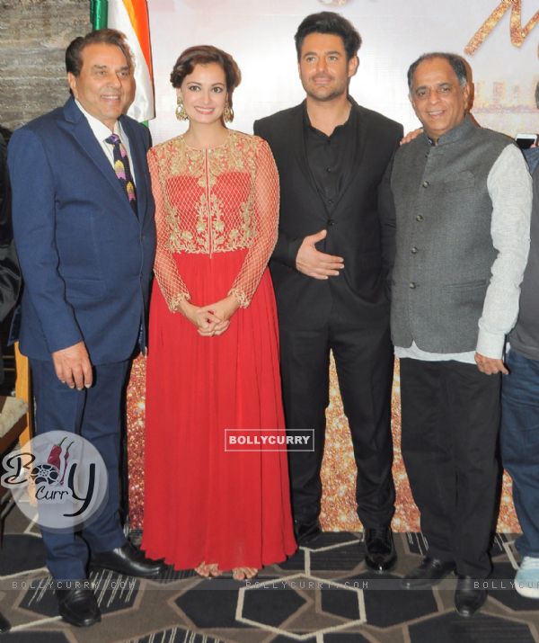 Dharmendra Singh Deol and Dia Mirza at Celebration of Completion of the film 'Salam Mumbai'