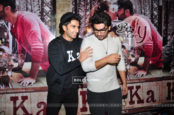 Ranveer Singh and Arjun Kapoor at Special Screening of 'Ki and Ka'