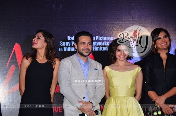 Emraan, Prachi and Lara are all smiles at Azhar Trailer Launch (401973)