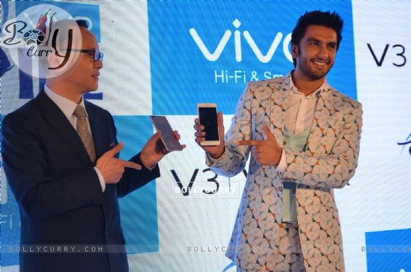 VIVO Brand Ambassador Ranveer Singh at Launch of  V3 and V3 Max phone