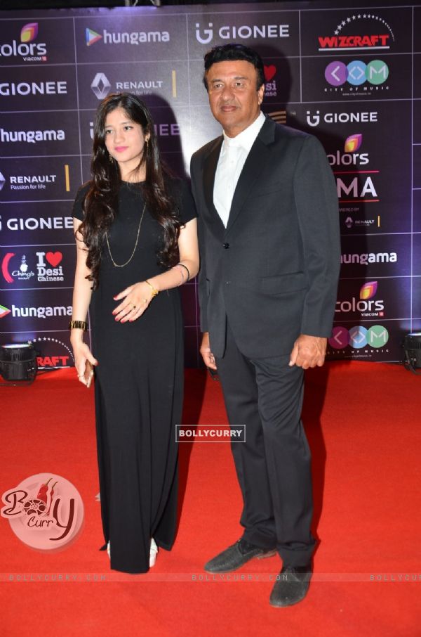 Anu Malik with Daughter at COLORS GiMA AWARDS 2016