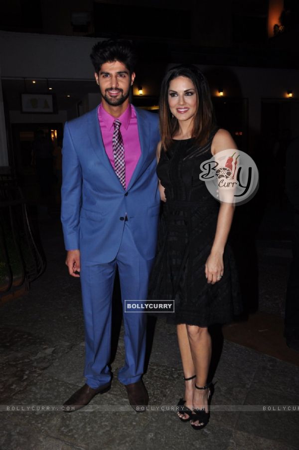 Tanuj Virwani and Sunny Leone at Trailer Launch of the film 'One Night Stand' (402690)