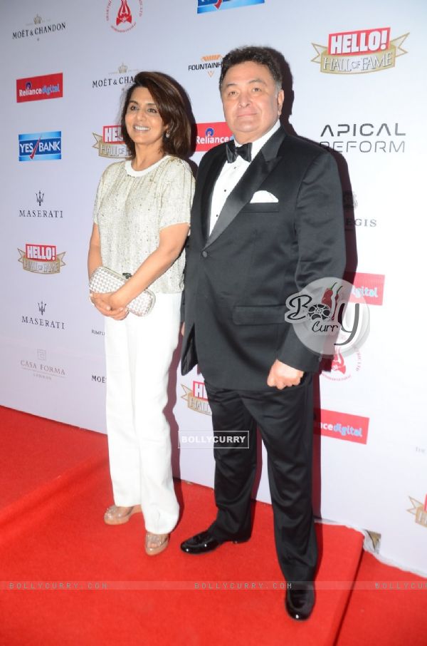 Rishi Kapoor and Neetu SIngh at 'Hello! Hall of Fame' Awards