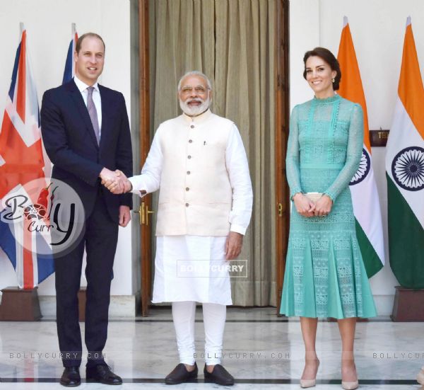 Prince William and Kat with PM Narendra Modi at Padma Bhushan Awards 2016 Ceremony