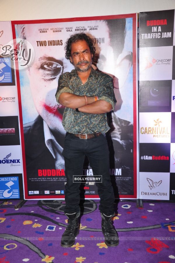 Actor Indal Raja at the Promotions of 'Buddha in a Traffic Jam'