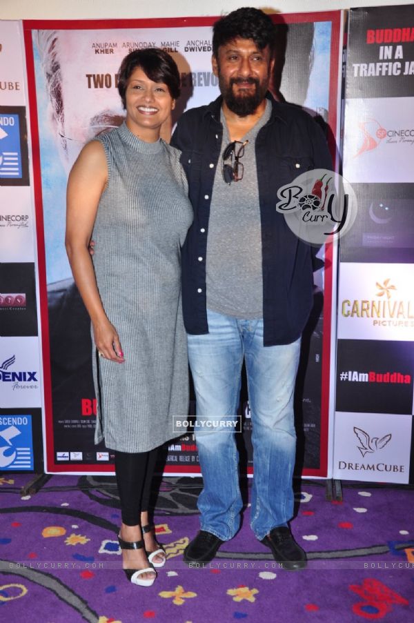 Vivek Agnihotri and Pallavi Joshi at the Promotions of 'Buddha in a Traffic Jam'