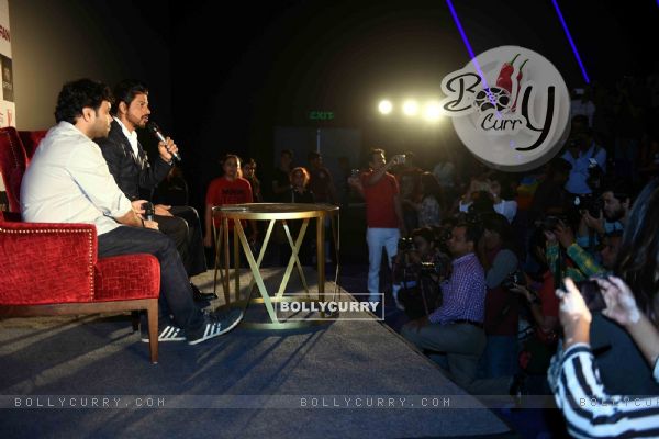 Shah Rukh Khan interacts with media at Press Meet of 'Fan' in Noida