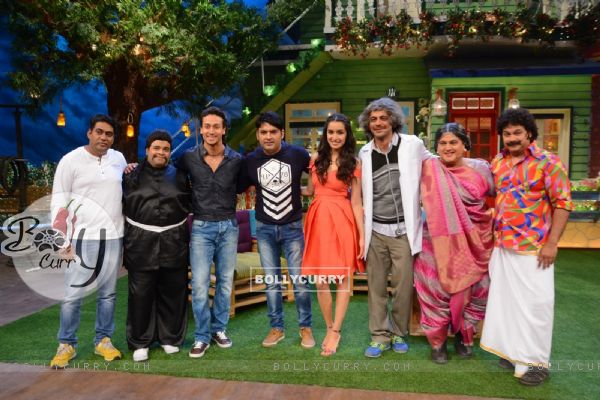 Baaghi Promotions: Tiger and Shraddha with The Kapil Sharma Show team (403795)