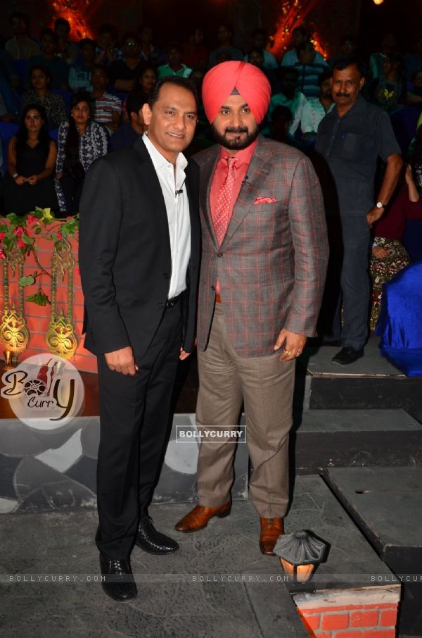 Navjot Singh Siddhu and Azharuddin at Promotions of 'Azhar' on 'The Kapil Sharma Show'