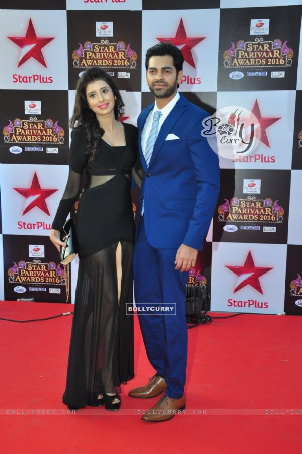 Charu Asopa and Neeraj Malviya at Star Parivar Awards Red Carpet Event