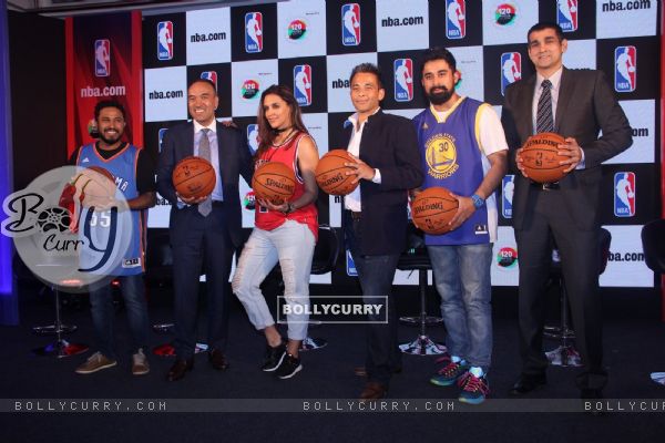 Neha Dhupia and Rannvijay Singh at Launch of NBA.com