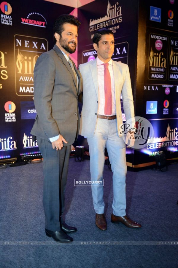 Anil Kapoor and Farhan Akhtar at the Press Meet of 'IIFA'