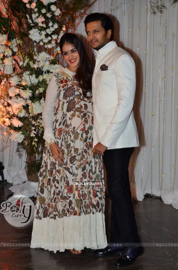 Riteish Deshmukh and Genelia Dsouza at Karan - Bipasha's Star Studded Wedding Reception