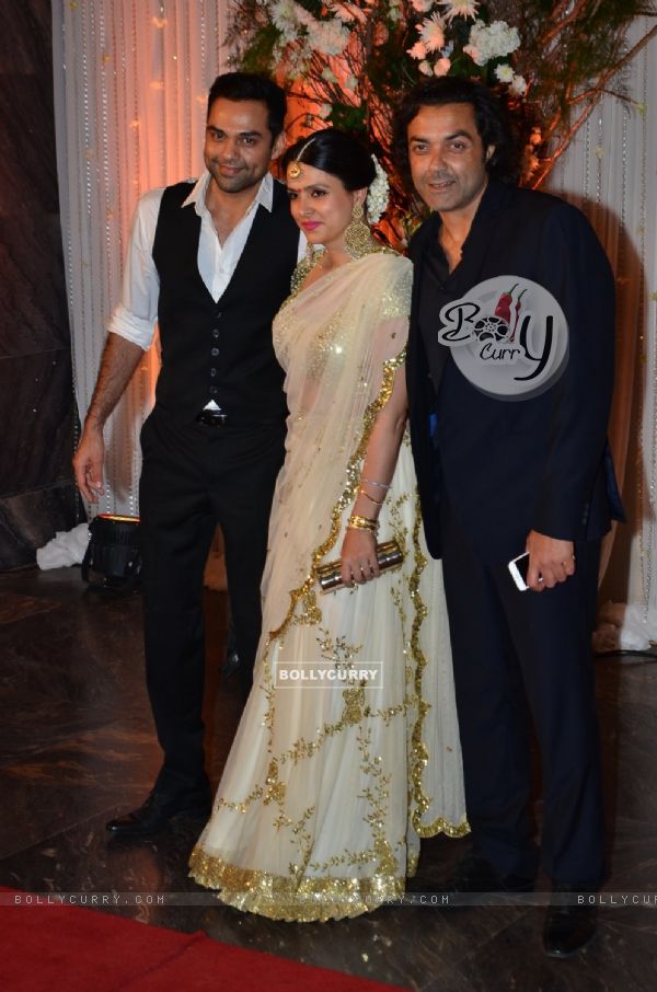 Abhay Deol and Bobby Deol at Karan - Bipasha's Star Studded Wedding Reception