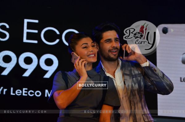 Jacqueline Fernandes and Sidharth Malhotra at 'Leeco' Mobile Launch