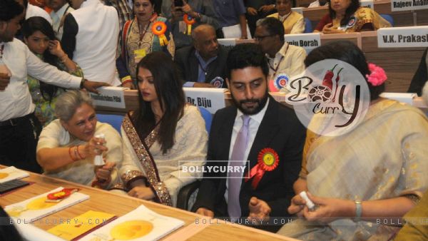 Abhishek Bachchan, Jaya Bachchan and Aishwarya Rai Bachchan at National Award Ceremony