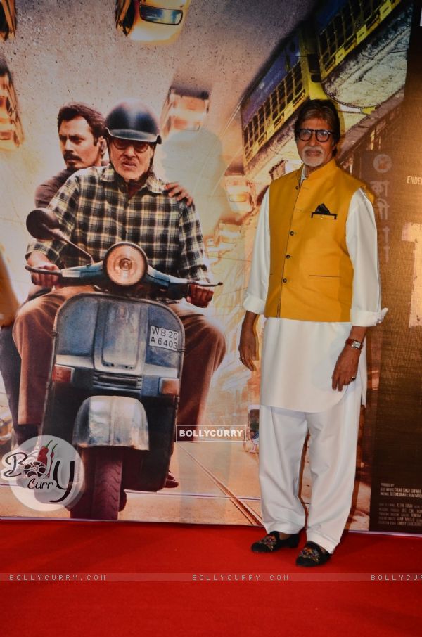 Amitabh Bachchan at Trailer Launch of 'TE3N' (405250)
