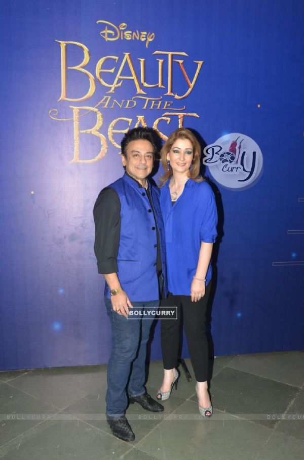 Adnan Sami with Wife at Special Screening of Disney's 'Beauty and the Beast'