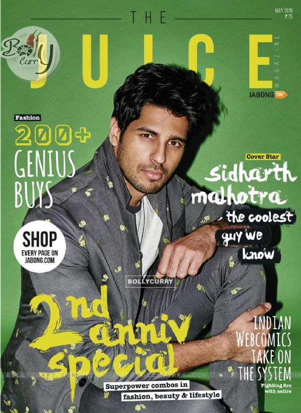 Sidharth Malhotra on the cover page of 'The Juice'