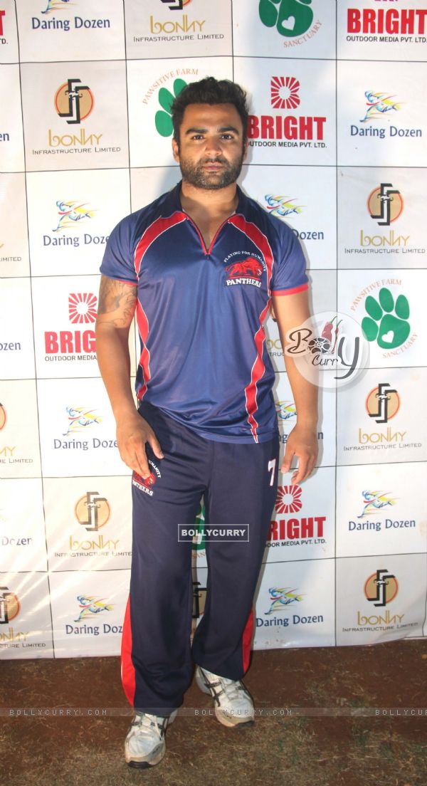 Sachin Joshi at a cricket match between Daring Dozen & Panthers