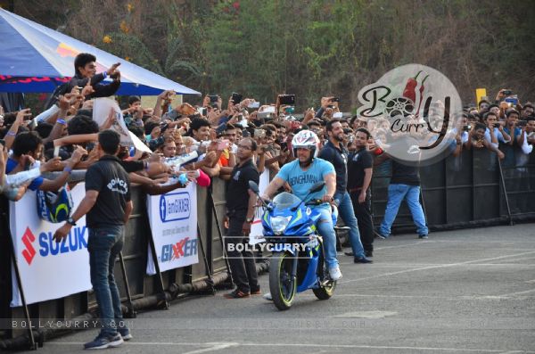 Salman Khan at  Suzuki's Bike Stunt Event