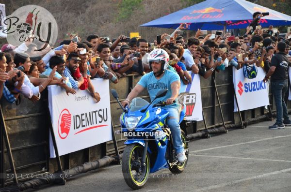 Salman Khan at  Suzuki's Bike Stunt Event