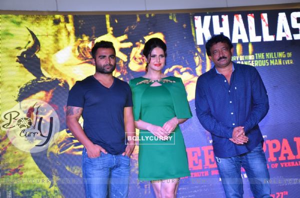 Sachin Joshi, Zarine Khan and Ram Gopal Varma at Song Launch of Veerappan 'Khallas' (406121)