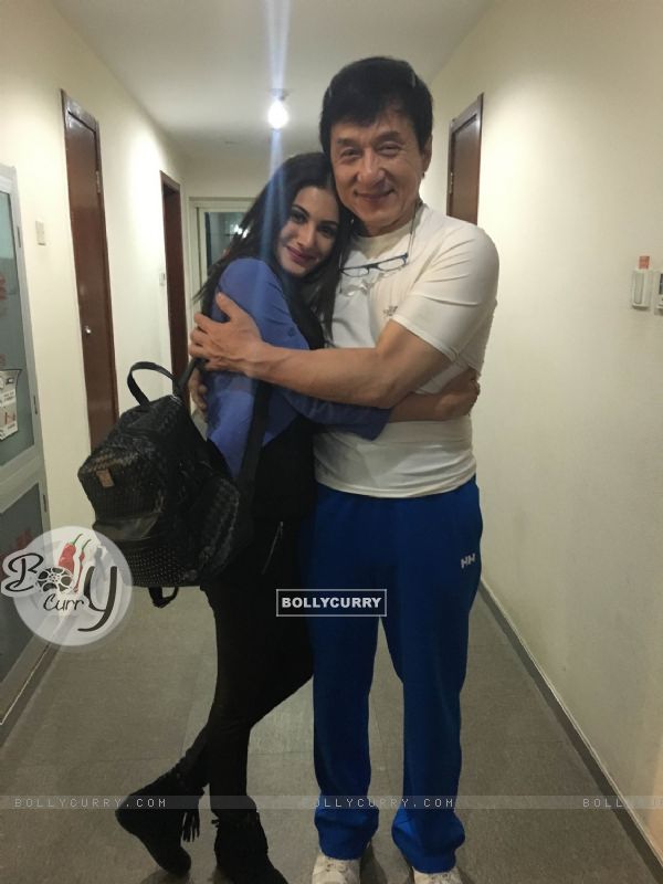 Amyra Dastur with Jackie Chan