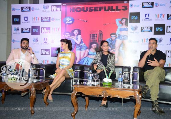 Abhishek Bachchan, Jacqueline Fernandes, Lisa Haydon and Akshay Kumar Promote 'Housefull 3' in Delhi