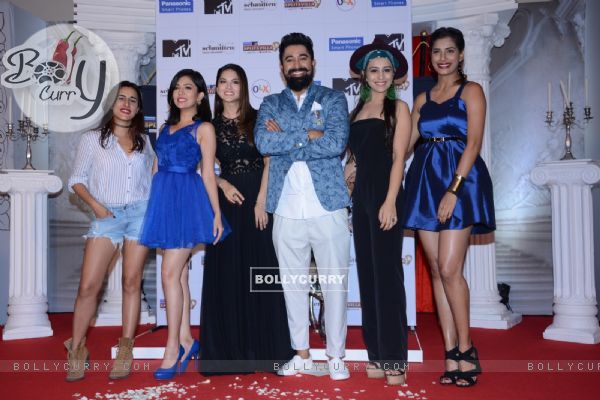 Sunny Leone and Rannvijay Singh at Launch of MTV 'Splits Villa Season 9'