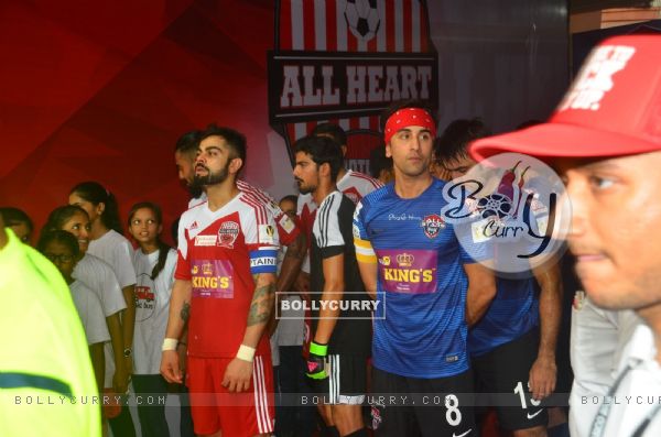 Ranbir Kapoor and Virat Kohli at the Soccer Match !