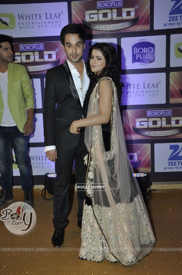 Manish Goplani and Jigyasa Singh at Zee Gold Awards 2016