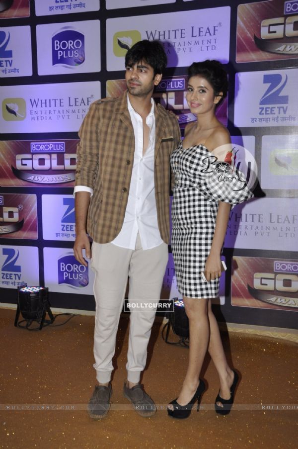 Charu Asopa and Neeraj Malviya at Zee Gold Awards 2016