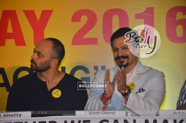 Rohit Shetty and Vivek Oberoi at Cancer Patients Aid Association's Event
