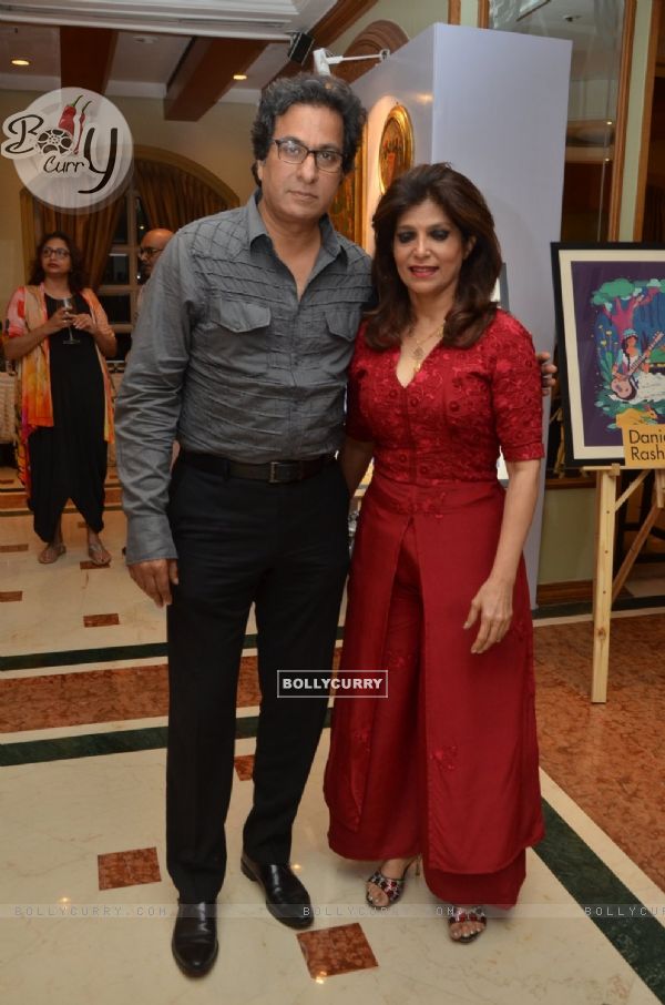 Talat Aziz and Bina Aziz at Nargis Dutt Foundation's Art Event