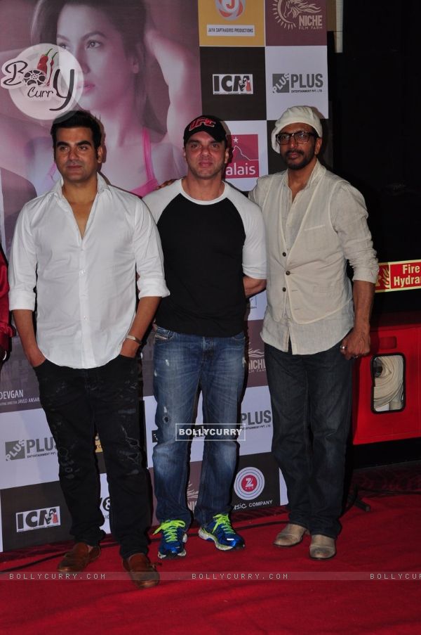 Arbaaz Khan, Sohail Khan and Javed Jaffrey at Trailer Launch of film 'Fever'