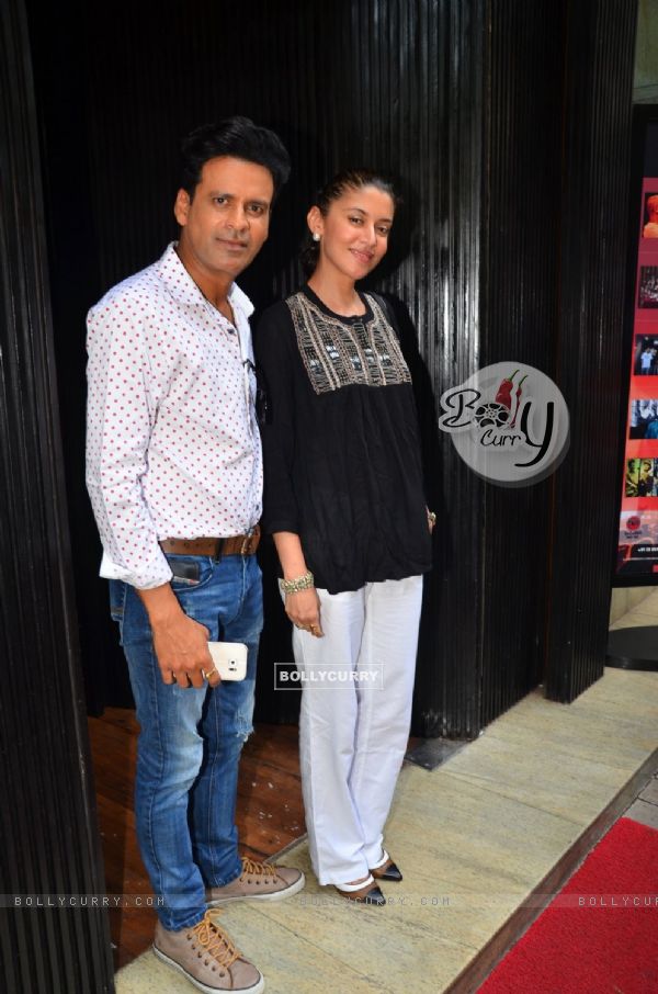 Manoj Bajpayee with Wife Neha at Special Premiere of film 'Kriti'