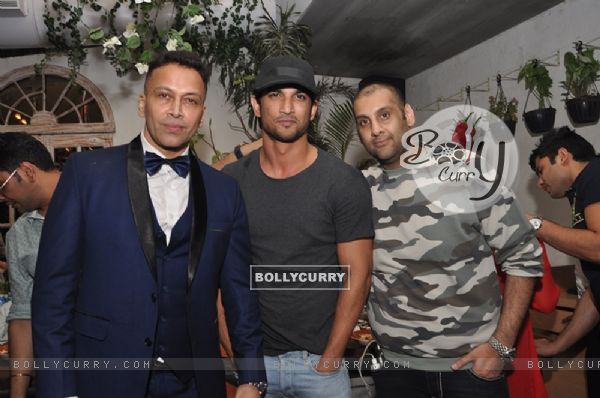 Sushant Singh Rajput wit his friends at Launch of Mirabella Bar & Kitchen!