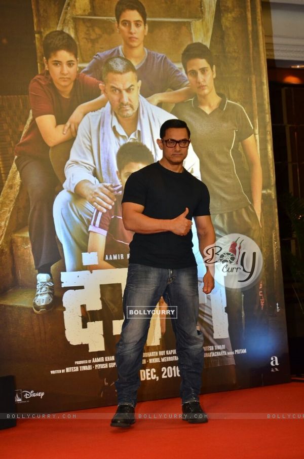Aamir Khan at Poster Launch of 'Dangal'