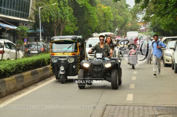 Varun Dhawan and Parineeti Chopra arrives on Quad Bike at Launch of Song 'Jaaneman Aah' from Dishoom (411792)