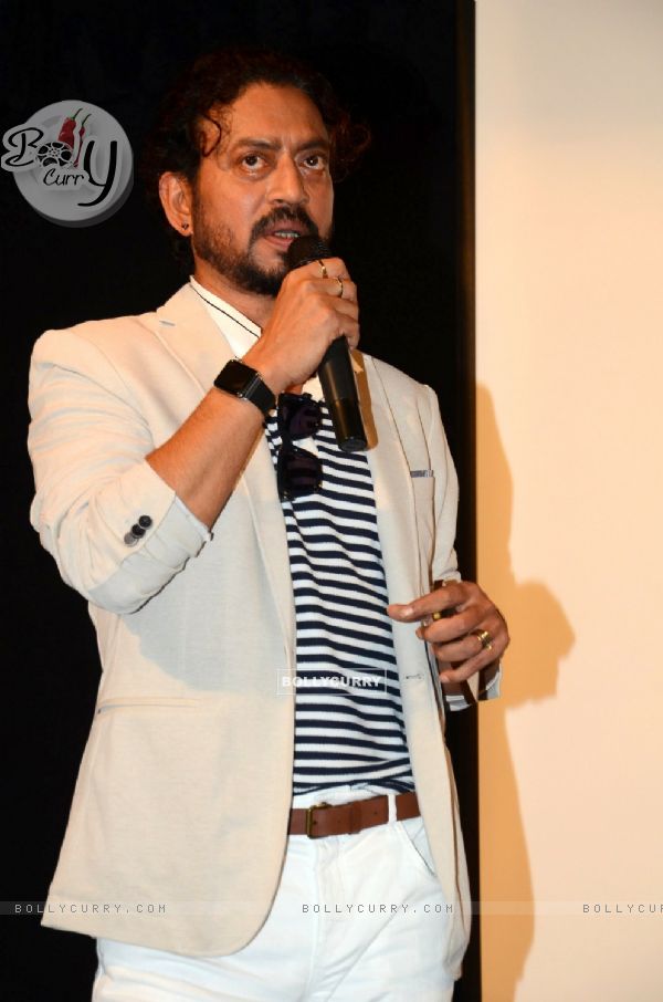Irfan khan promotes his New movie 'MADAARI' At Mithibhai College (412269)
