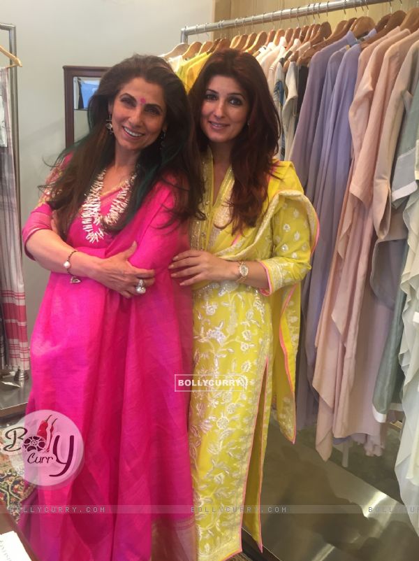 Twinkle Khanna and Dimple Kapadia at Unveiling of New Collection at ABU-SANDEEP's Fantastique!